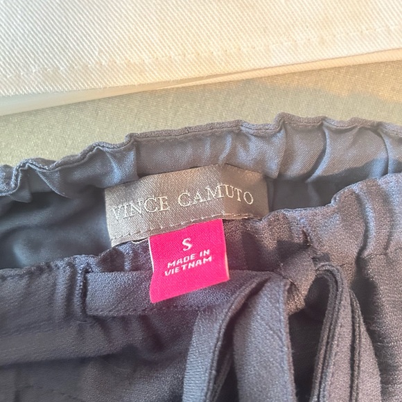 VINCE CAMUTO NWT Cropped Wide Leg Drawstring Pants Mood Indigo Size Small - Picture 3 of 4